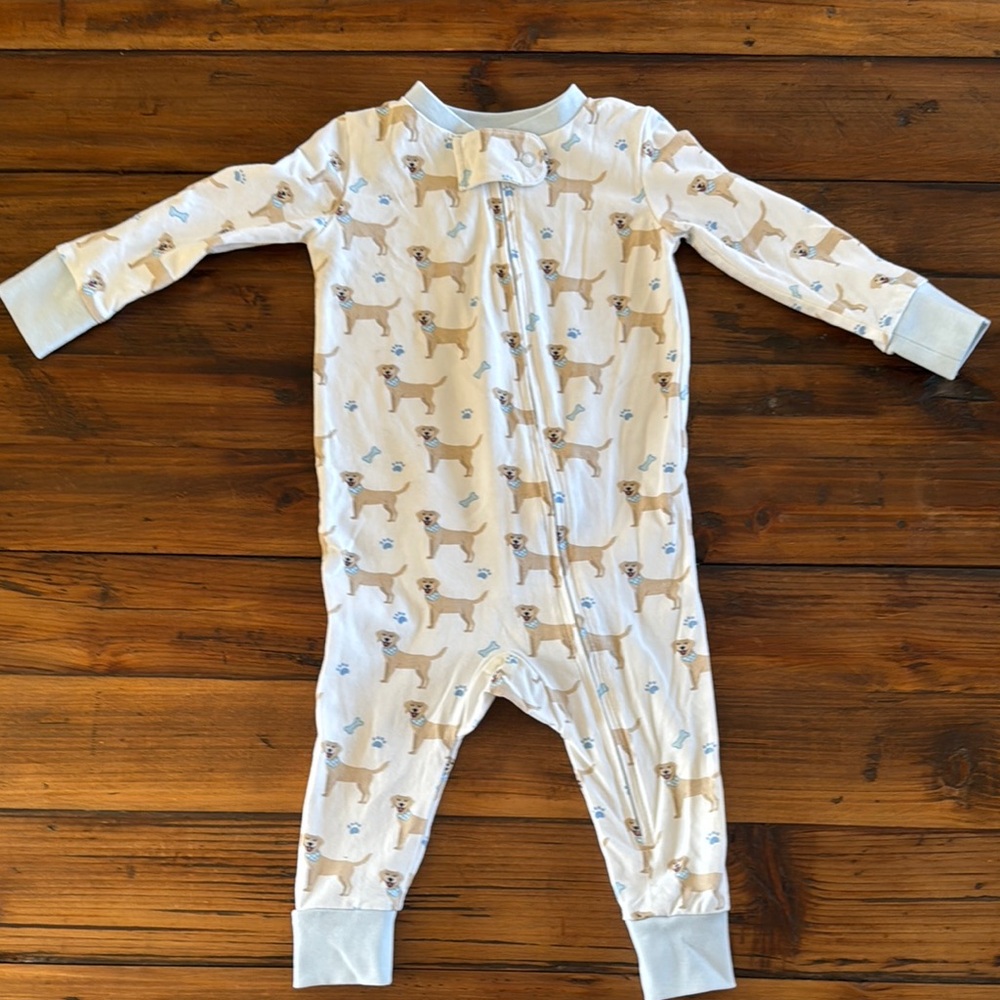 Adorable Dog Print Kids One Piece
